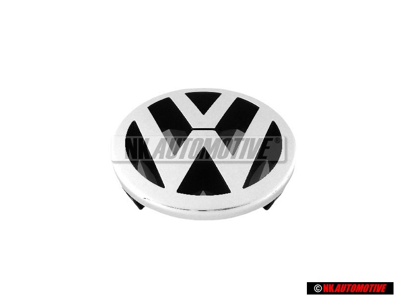 Genuine VW Front Grill Badge Emblem Chrome - 1T0853601