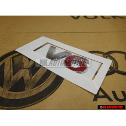 Genuine VW V6 Rear Badge Emblem Chrome Red - 1J0853675H GQF