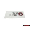 Genuine VW V6 Rear Badge Emblem Chrome Red - 1J0853675H GQF