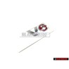 Genuine VW V6 Rear Badge Emblem Chrome Red - 1J0853675H GQF