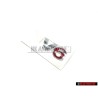Genuine VW V6 Rear Badge Emblem Chrome Red - 1J0853675H GQF