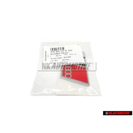 Genuine Audi S4 Rear Badge Emblem Chrome Red - 8D0853737B 2ZZ