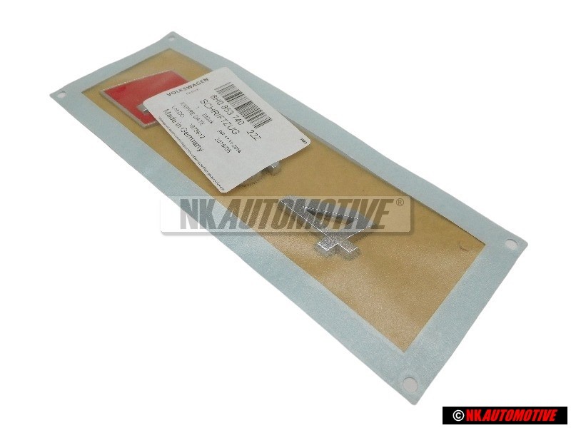 Genuine Audi RS4 Rear Boot Badge Emblem Chrome Red - 8H0853740 2ZZ
