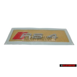 Genuine Audi RS4 Rear Boot Badge Emblem Chrome Red - 8H0853740 2ZZ