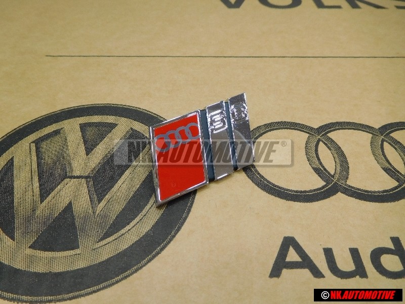 Genuine Audi S3 Front Grill Badge Emblem Chrome Red - 8L7853736 2ZZ