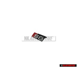 Genuine Audi S8 Front Grill Badge Emblem Black Chrome Red - 4D0853736D 2ZZ