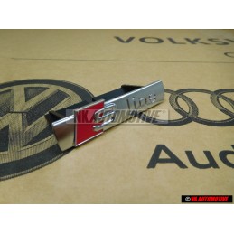 Genuine Audi S-LINE Front Grill Badge Emblem Chrome Red - 8P4853736A 2ZZ