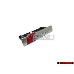 Genuine Audi S-LINE Front Grill Badge Emblem Chrome Red - 8P4853736A 2ZZ