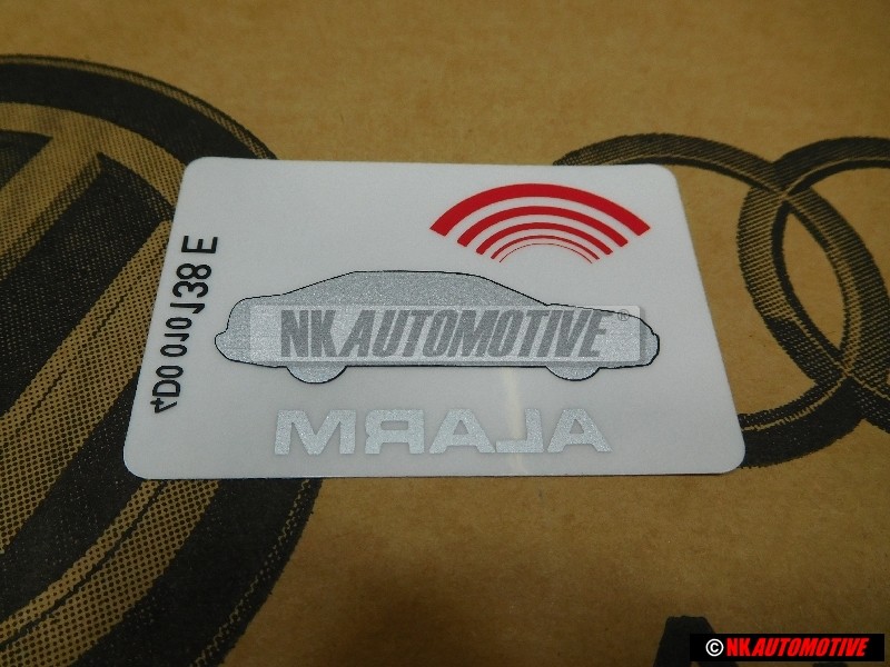 Genuine VW Sticker 'Alarm' - 443010112Q