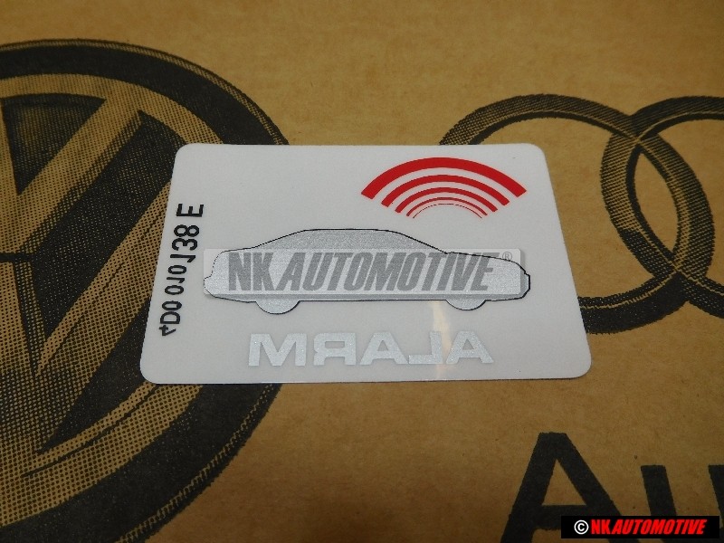 Genuine Audi Sticker 'Anti Theft' - 443010016M