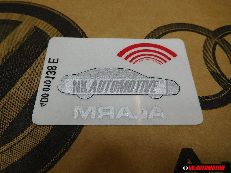 Genuine Audi Sticker 'Anti Theft' - 443010015A