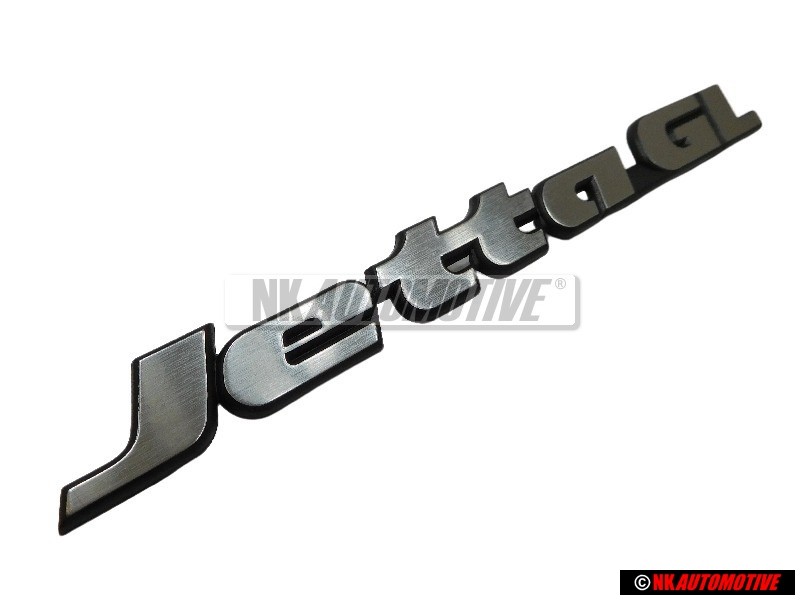 Genuine VW JETTA GL Rear Badge Emblem Brushed Silver - 165853687P