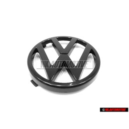 Genuine VW Front Grill Badge Emblem Black - 165853601A