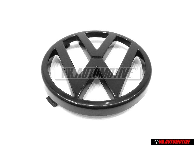 Genuine VW Front Grill Badge Emblem Black - 165853601A