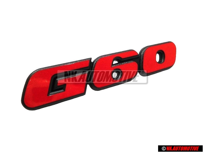 Genuine VW G60 Front Grill Badge Emblem Red - 535853679 QS2