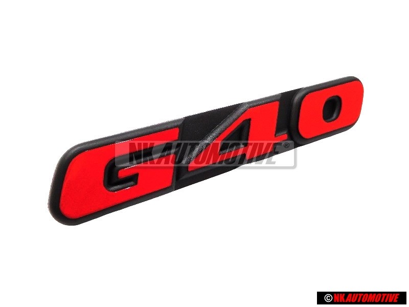 Genuine VW G40 Front Grill Badge Emblem Red - 871853679D