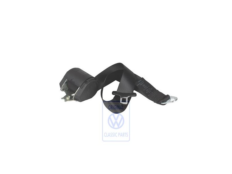 Genuine VW Three-Point Safety Belt Satin Black - 2D1857816A 01C