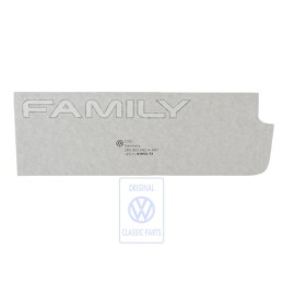 Genuine VW Film Lettering Silver/Black - 2K0853685A 4M1