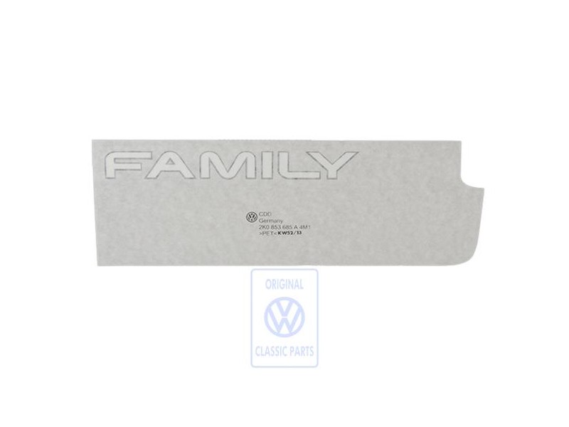 Genuine VW Film Lettering Silver/Black - 2K0853685A 4M1
