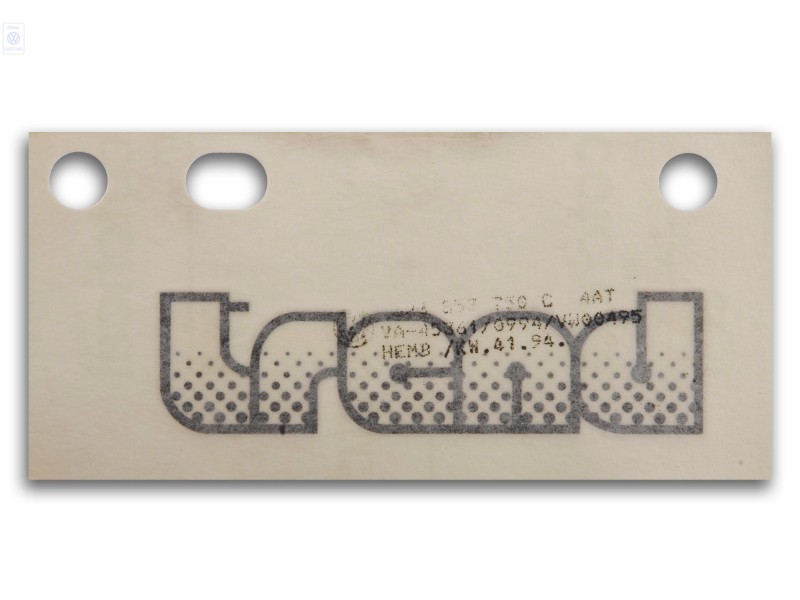 Genuine VW Film Lettering Satin Black - 323853750C 4AT